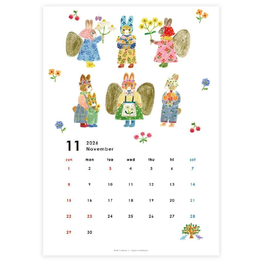 Cozyca x Aiko Fukawa 2026 Wall Calendar