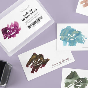 Wearingeul Ink Color Swatch Cards - Cheshire Cat Smile