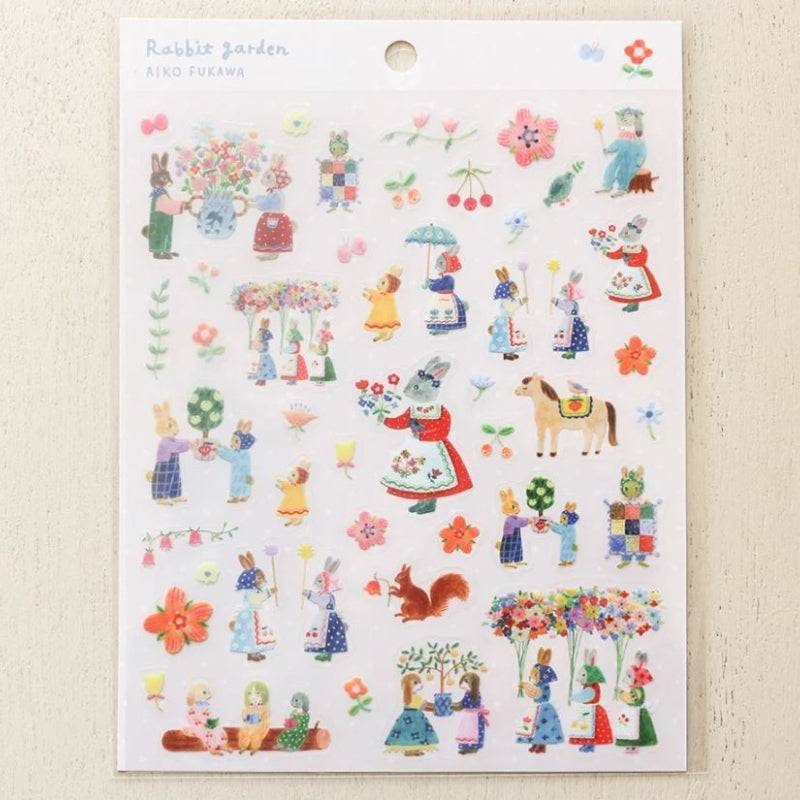 Aiko Fukawa Sticker Seals - 22876 Rabbit Garden