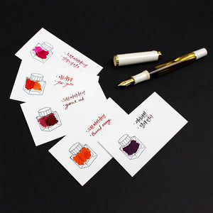Wearingeul Ink Color Swatch Cards - Ink Color Chart Card Horizontal