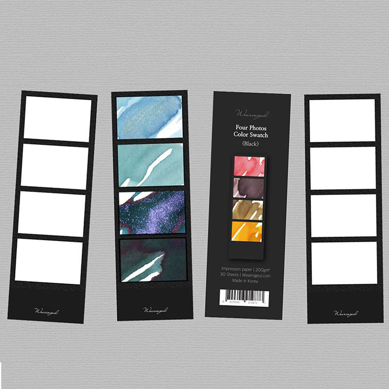 Wearingeul Ink Color Swatch Cards - Four Photos Color Swatch (Black)