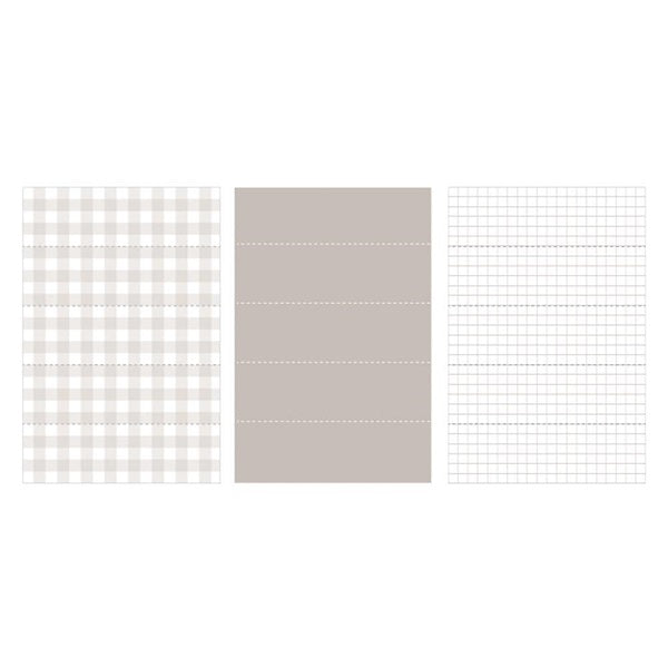Maste Writeable Perforated Washi Tape Sheet - Gingham Check Gray