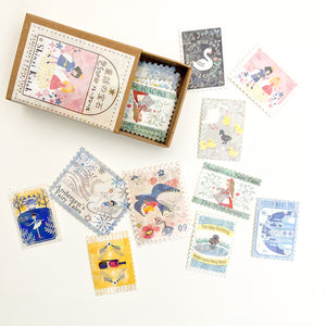 Shinzi Katoh Postage Style Kirapika Flake Stickers (11) - Andersen's Fairy Tales 1