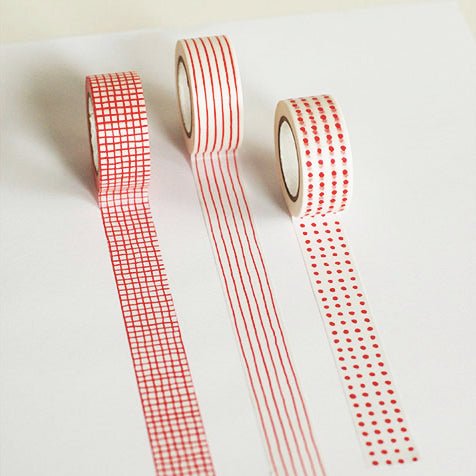 Classiky Mitsou Masking Tape Washi Tape - Red Dot - Paper Plus Cloth