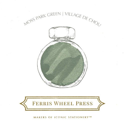 Ferris Wheel Press 38ml - Moss Park Green Ink - Paper Plus Cloth