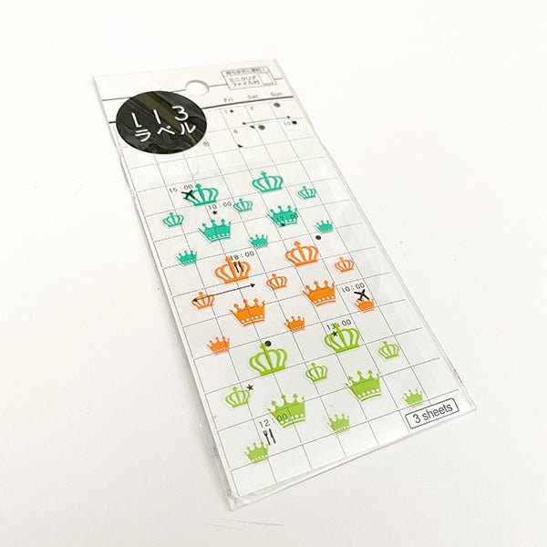 Hisago Iro Planner Stickers - ML131 Crowns (Herb) - Paper Plus Cloth