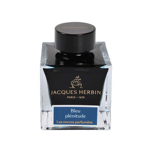J. Herbin Fountain SCENTED Pen Ink - 50 ml Bottle - Bleu Plentitude - Paper Plus Cloth