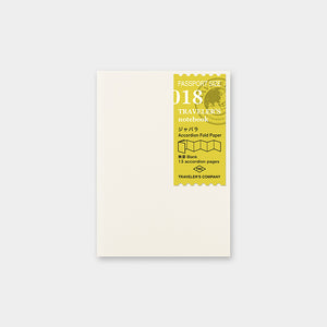 Traveler's Notebook Refill 018 - Passport Size - Accordion Fold Paper