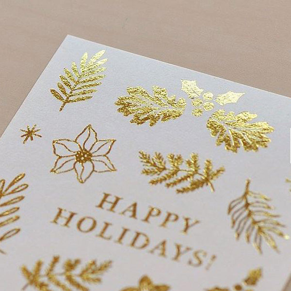 MU Print On Sticker Gold Foil Transfer -  Ltd. Edition - Happy Holidays 1001