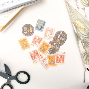 Michi Kusa Postage Style Sticker Flakes - Beige
