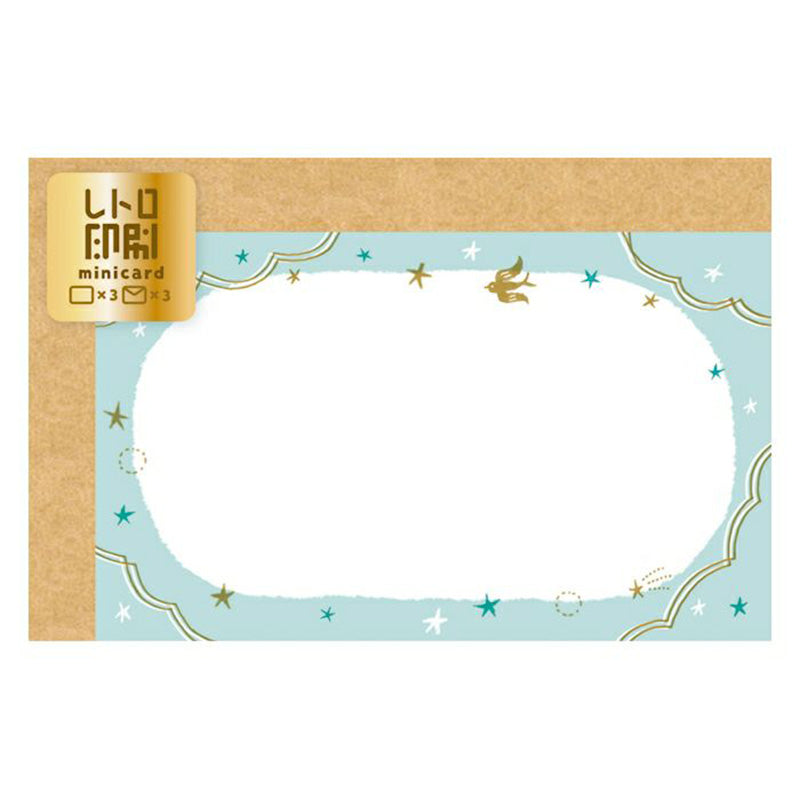 Furukawa Retro Mini Card - Birds and Stars
