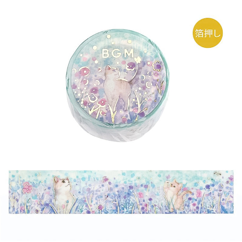 BGM Washi Tape Flowers and Cats - Little Friends
