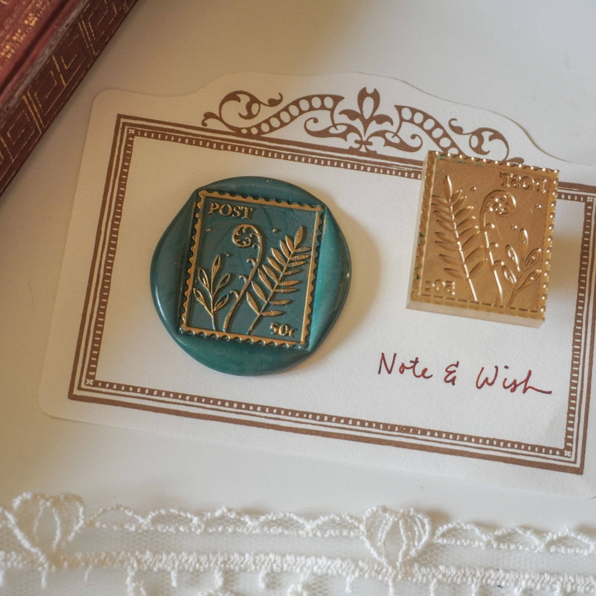 Note & Wish - Fern Post Wax Seal Stamp Set