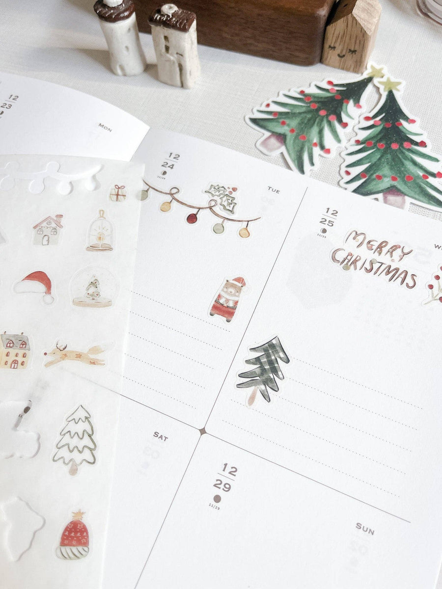 Kuboandlucy Washi Sticker Sheet - Christmas Elements