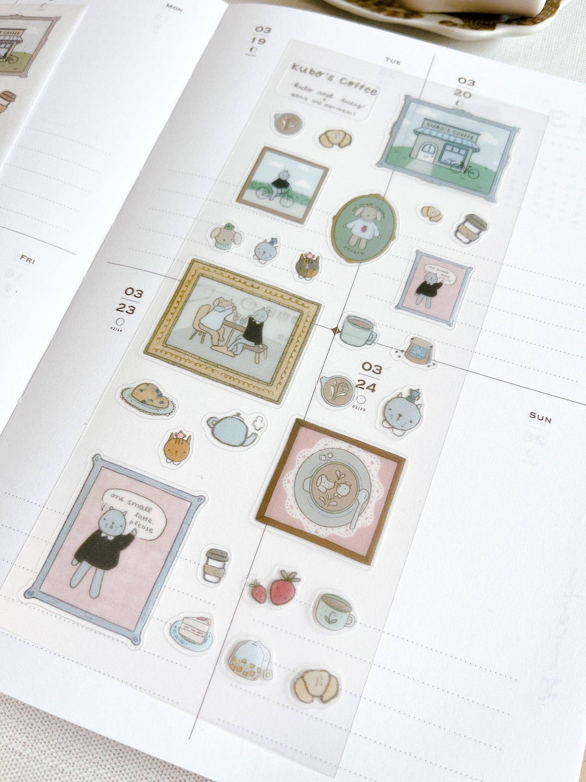 Kuboandlucy x Dana Ate Oatmeal P.E.T Clear Matte Sticker Sheet - Kubo Cafe