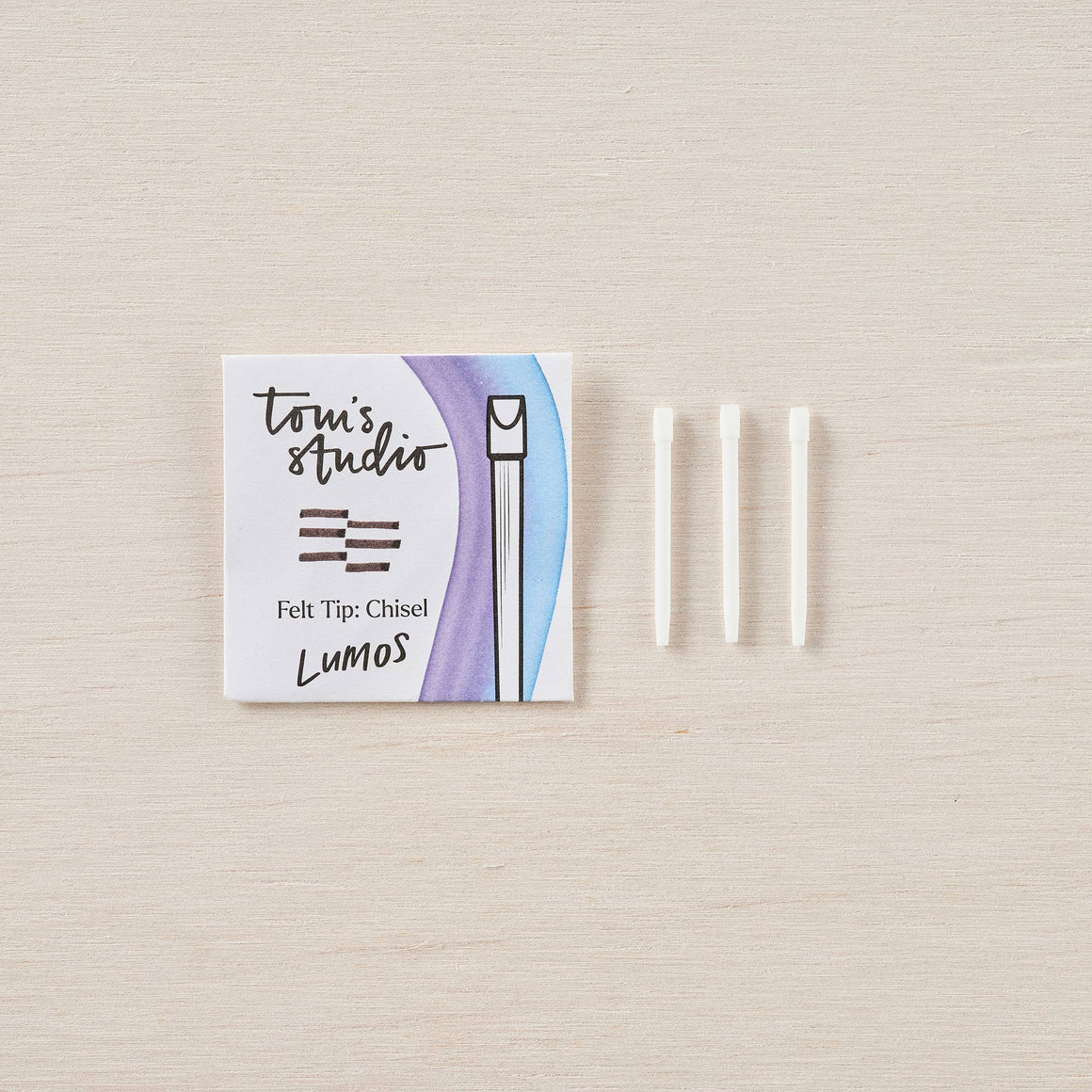 Tom's Studio - Lumos Tips (pack of 3): 3 x Chisel Fibre Tip