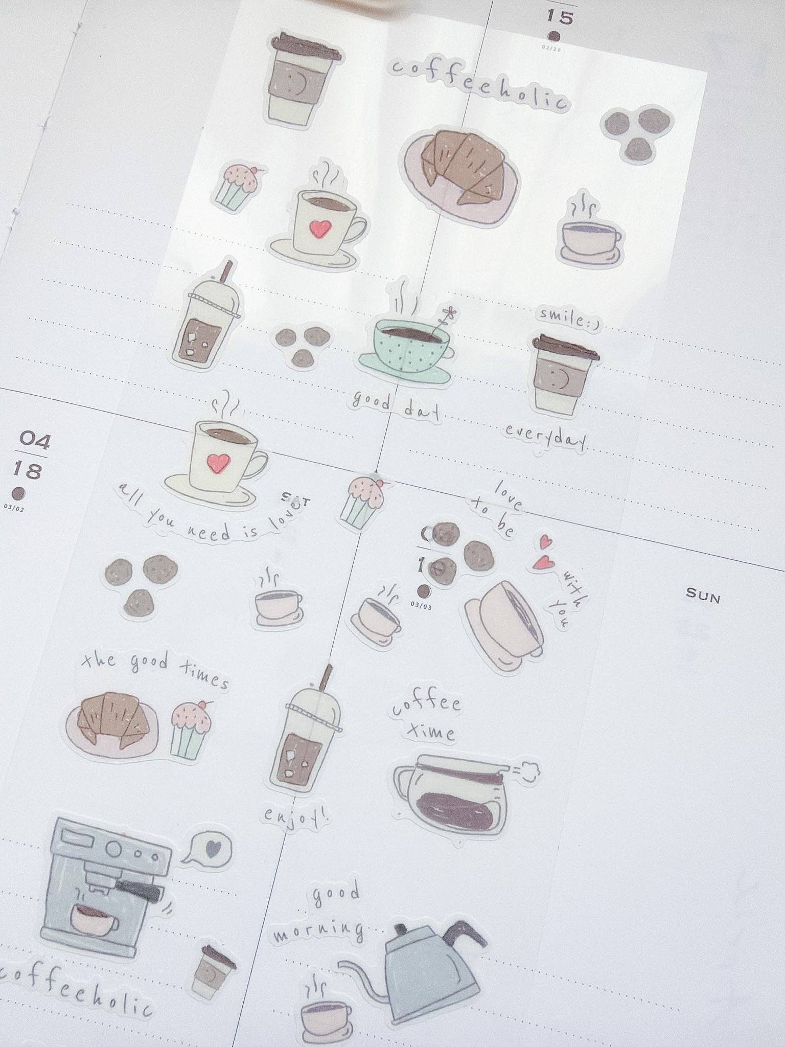 Kuboandlucy Sticker Sheet - Coffeeholic