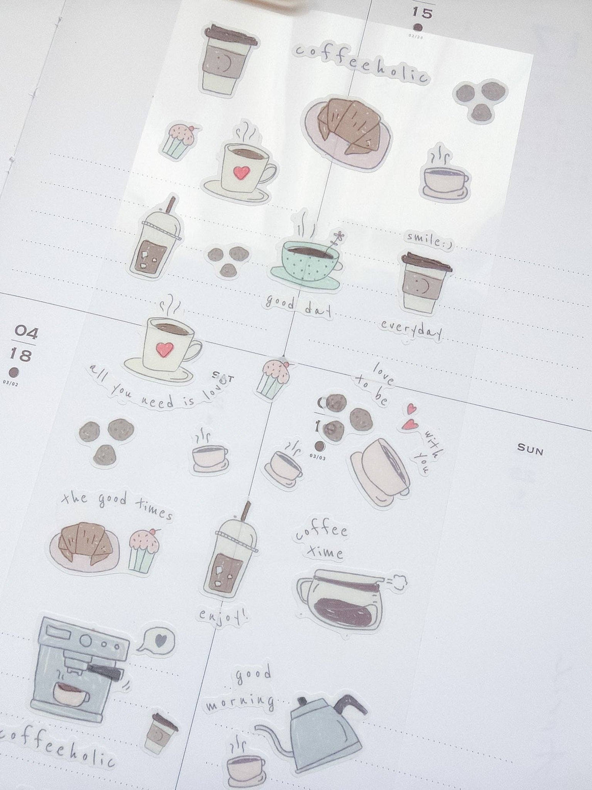 Kuboandlucy Sticker Sheet - Coffeeholic
