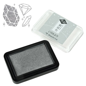 Shachihata Iromoyo SHINE Ink Pad - Silver Gray - HAC-1G-GR