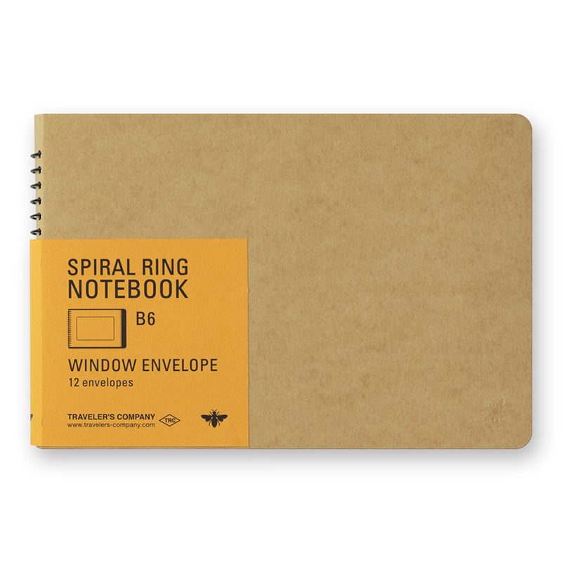 Traveler's Company TRC Spiral Ring Notebook - B6 Slim - Window Envelope