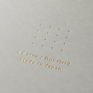 Midori A5 RING Notebook Color Dot Grid - Gray
