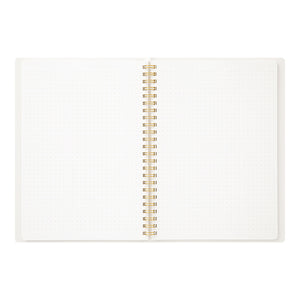 Midori A5 RING Notebook Color Dot Grid - White