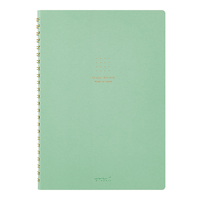 Midori A5 RING Notebook Color Dot Grid - Green