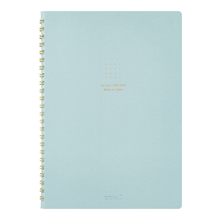 Midori A5 RING Notebook Color Dot Grid - Blue