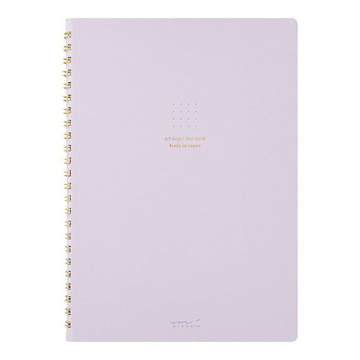 Midori A5 RING Notebook Color Dot Grid - Purple