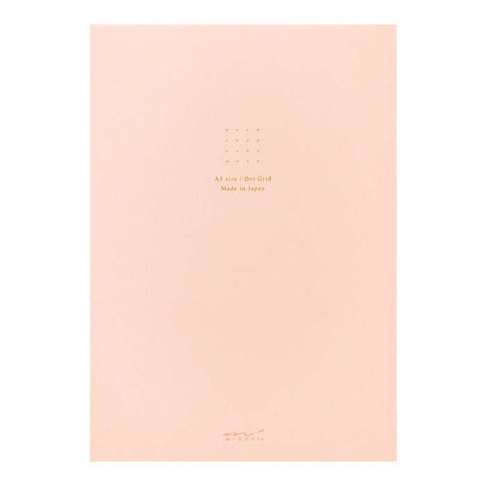 Midori A5 Color Dot Grid Paper Pad - Pink