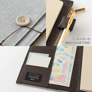 Midori Yuru Log B6 COVER - Cloth Gray