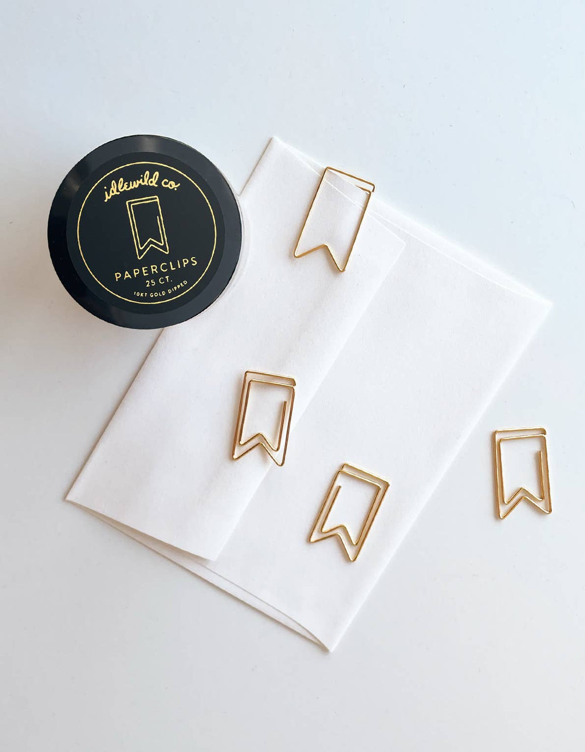 Idlewild Co. - Flag Gold Plated Paper Clips