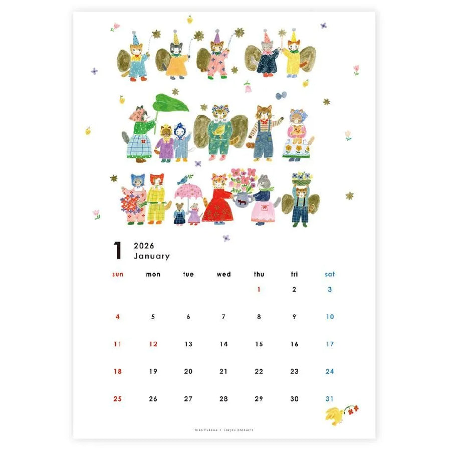 Cozyca x Aiko Fukawa 2026 Wall Calendar