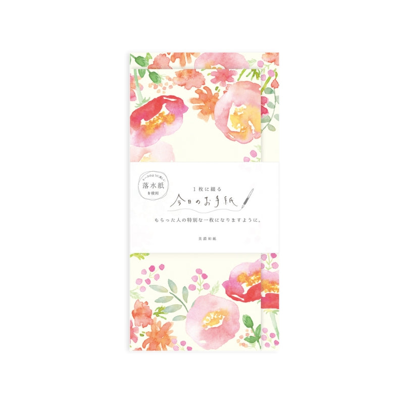 Furukawa Today's Letter Set - Pink Flowers LIK26
