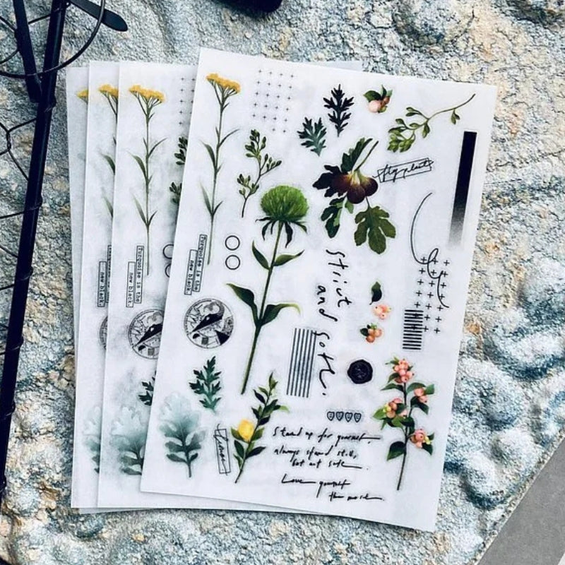 somesortof.fern Transfer Stickers - Botanical - Thistle & Fruit