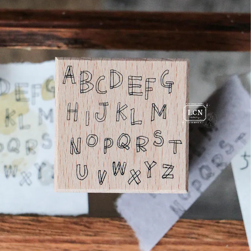 PRE ORDER LCN Rubber Stamp - Hand Drawn Alphabet