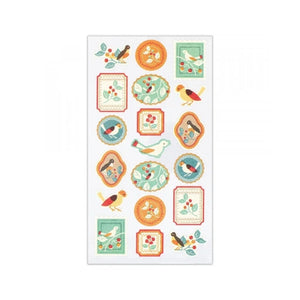 Wanowa Japanese Style Stickers - Small Bird And Fruit