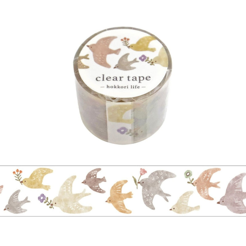 Mind Wave 30mm Clear Tape - 95531 Hokkori Life Bird