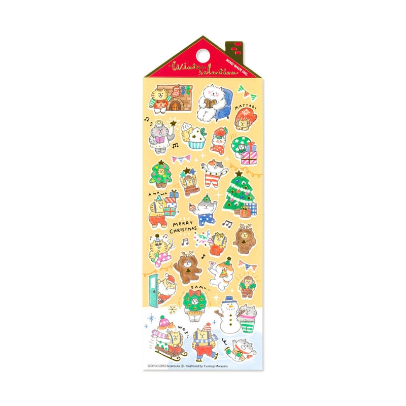 Mind Wave Winter Selection Sticker Sheet - 82465 Gorogoro Nyansuke Christmas Together