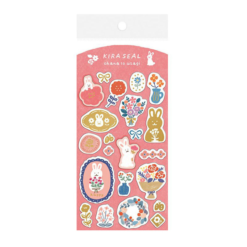 Furukawa Wa-Life Kira Seal Stickers - Ohana to Usagi QS176 Ltd. Winter Edition