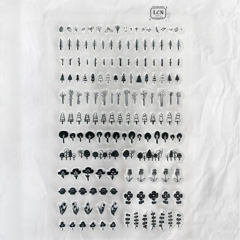 LCN Clear Stamp Set - Trees and Flowers