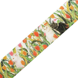BGM Washi Tape Flowers and Cats - Let's Play Together