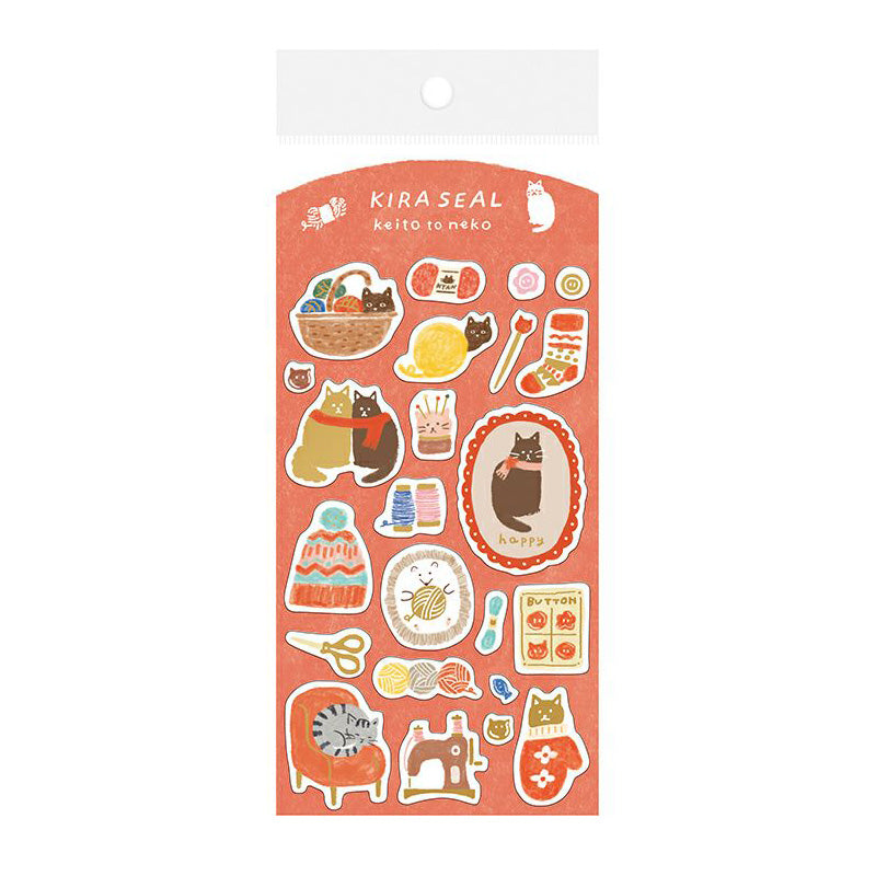 Furukawa Wa-Life Kira Seal Stickers - Keito to Neko QS174 Ltd. Winter Edition