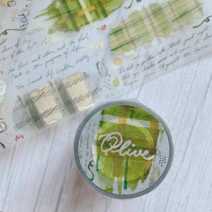 Shiwu Studio × Siyun 5cm Matte PET Tape - Wood Tone - Olive