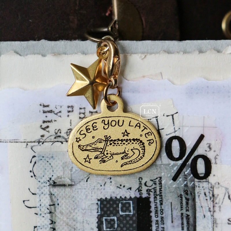 LCN Brass Charm - See You Later G00134