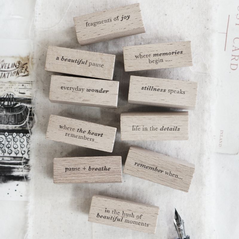 PRE ORDER: BMP Pages of Me Rubber Stamps - Words