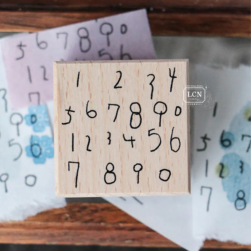 PRE ORDER LCN Rubber Stamp - Hand Drawn Numbers