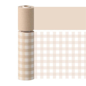 Maste Writeable Perforated Washi Tape 2pc - Gingham Check Beige