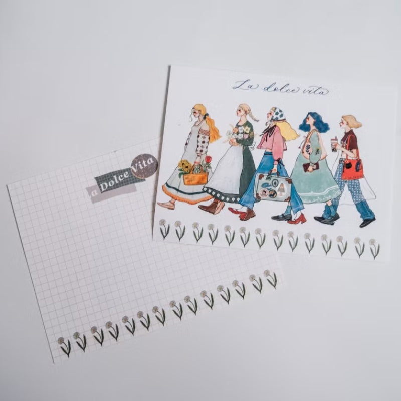 La Dolce Vita Postcard - We Move Forward Happily