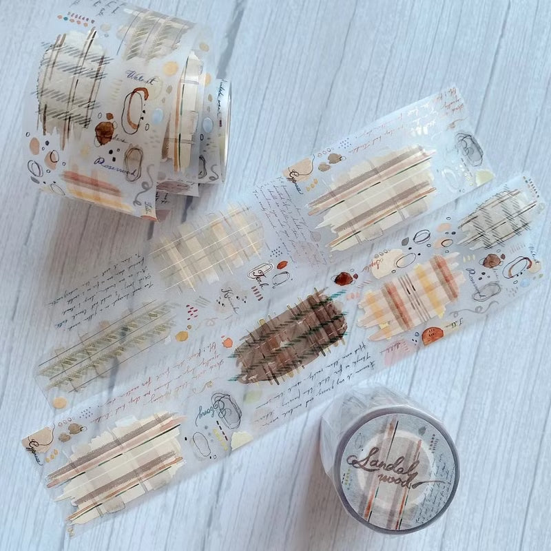 Shiwu Studio × Siyun 5cm Matte PET Tape - Wood Tone - Sandalwood